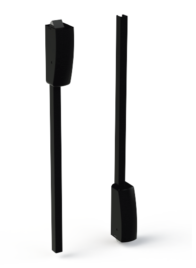 550/G6 Tringles et penes Verticales Gris Ral 9006 pour Unico. H=2635 mm