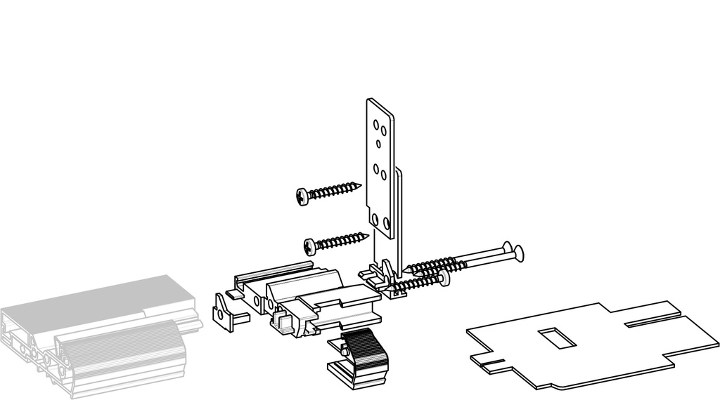 Bevestigingsset VK voor dorpelprofiel Thermotresh