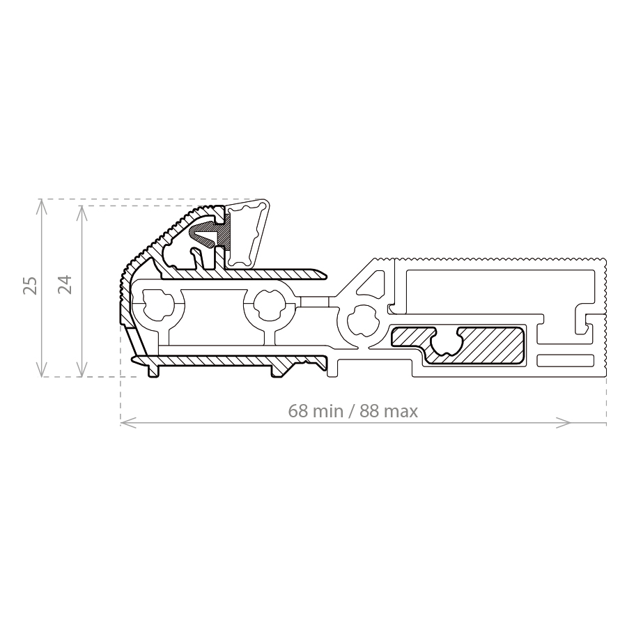 Profil de seuil d'étanchéité Thermotresh 2400 mm