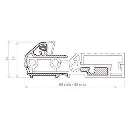 [8580240] Profil de seuil d'étanchéité Thermotresh 2400 mm