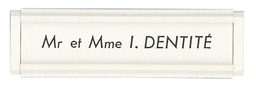 [7550040] PB PLAQUE IDENTITE BLANC